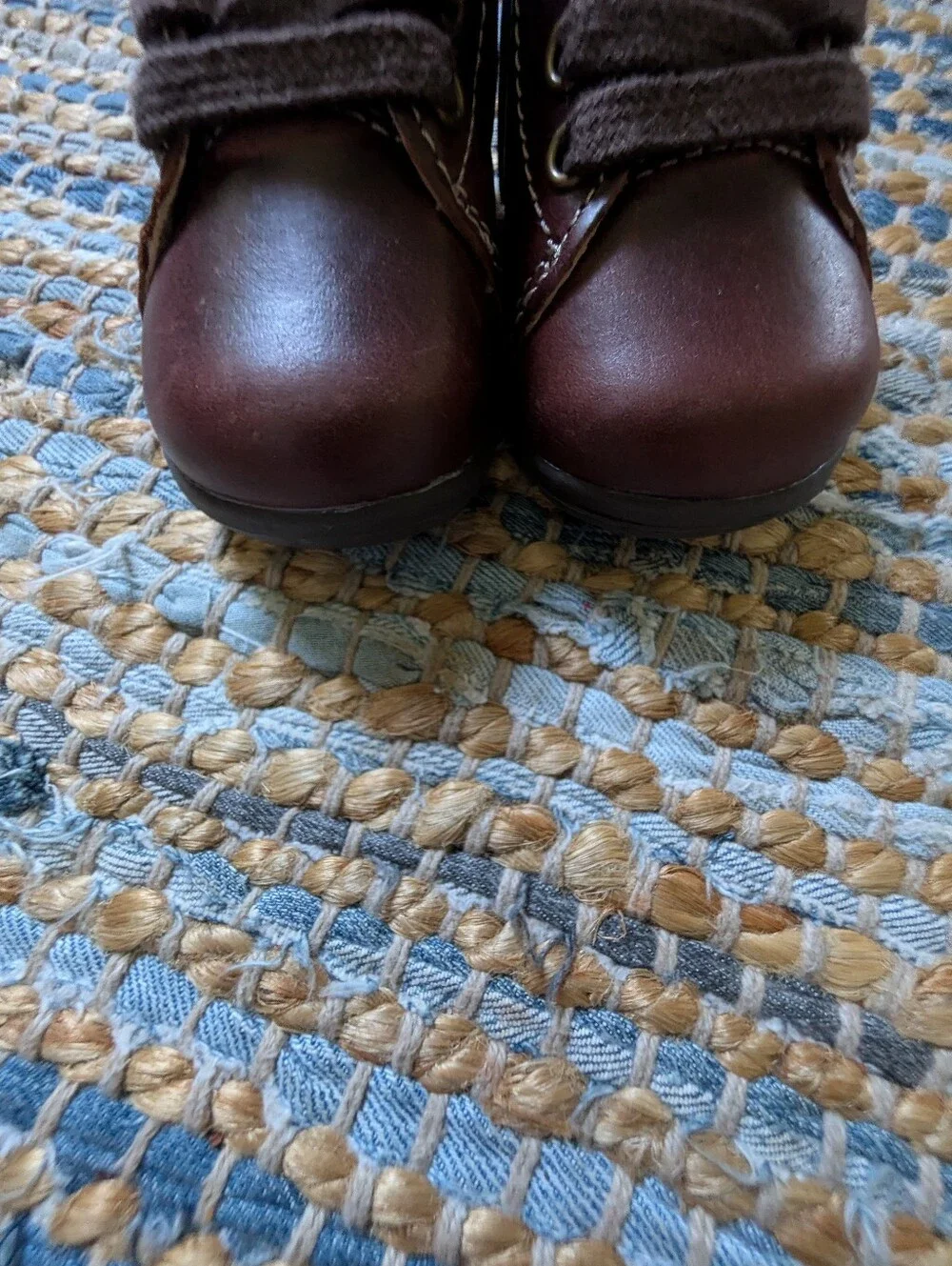 NWT Stride Rite Elliott Trainer First Walking Shoes 3M Brown Leather Preppy Norm